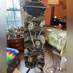 Urban Outfitters slip midi dress vintage style baroque print Excellent condition